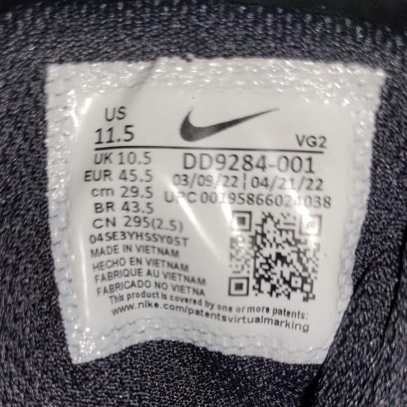 Nike Flex Experience Run 11 NN Black White Mens Size 11.5 DD9284-001 - Picture 10 of 11